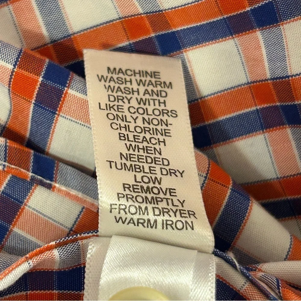 Banana Republic Non-Iron Slim Fit Button Down Shirt Men's Sz Med Holiday Orange